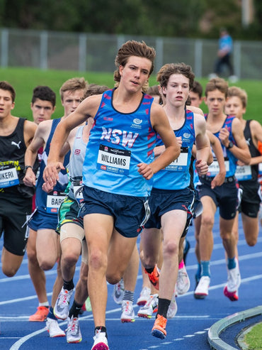 Athletics NSW Player in Valour Singlet