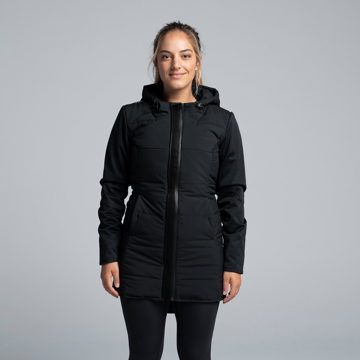 Valour Active Women's Summit Long Puffer Jacket Black