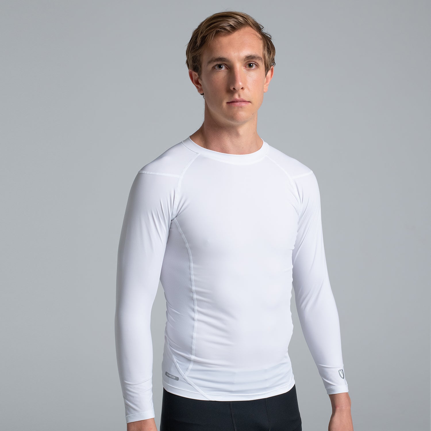 Valour Compression - Men's White Long Sleeve Top – Valour Sport