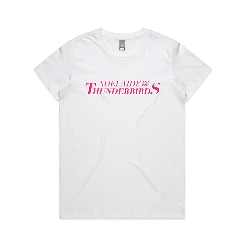 Thunderbirds White Serif Tee