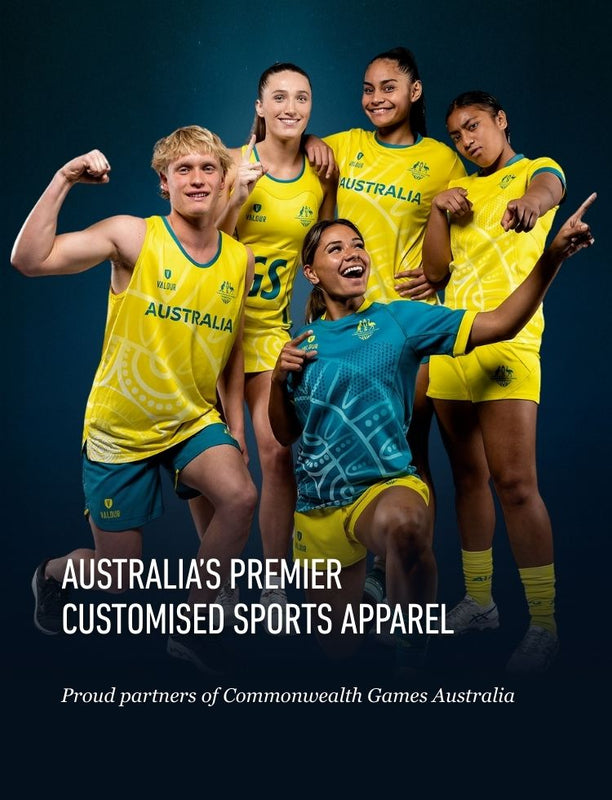 Valour Sport - Australia's premier customised sports apparel brand. Commonwealth Games Australia partners.