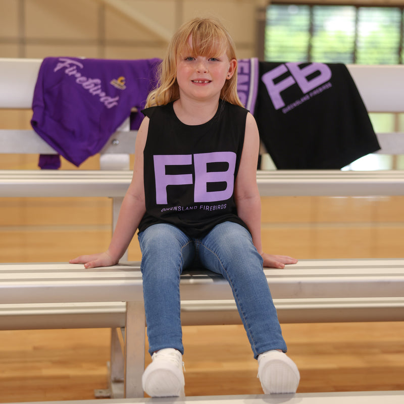 Queensland Firebirds Family Black Tank