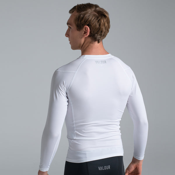 Valour Compression - Men's White Long Sleeve Top