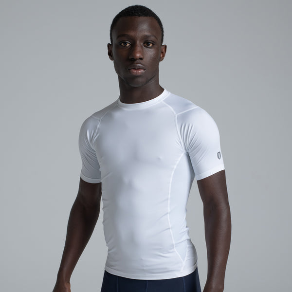 Valour Compression - Men's White Short Sleeve Top – Valour Sport