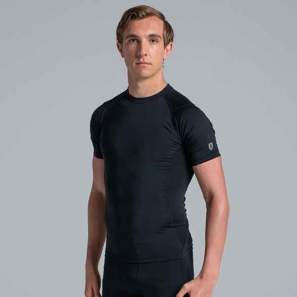 Valour Compression - Men's Black Short Sleeve Top – Valour Sport