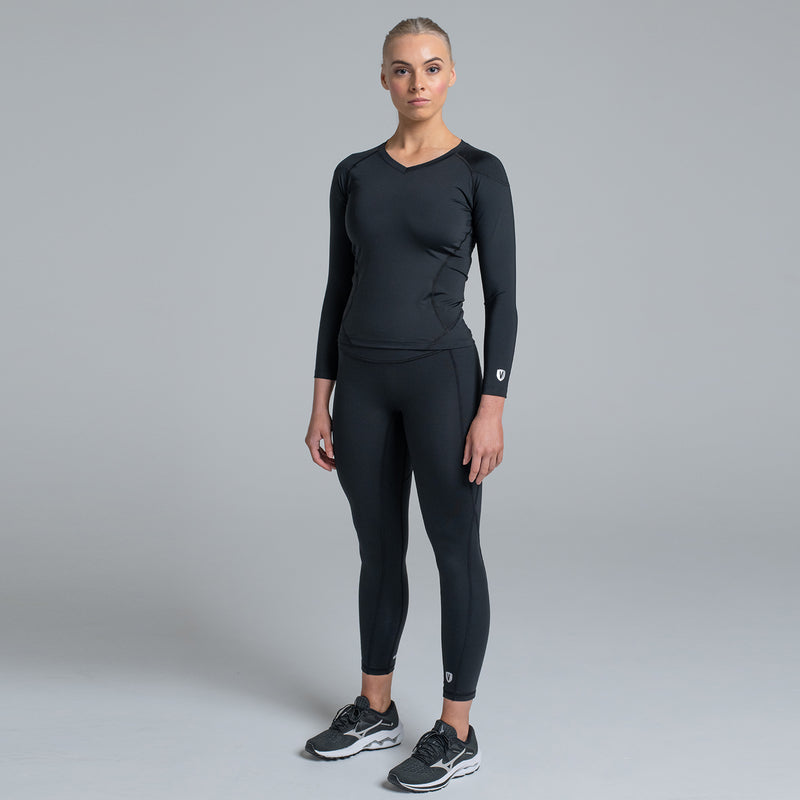 Valour Compression - Women's Black Long Sleeve Top