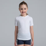 Valour Compression - Girls White Short Sleeve Top
