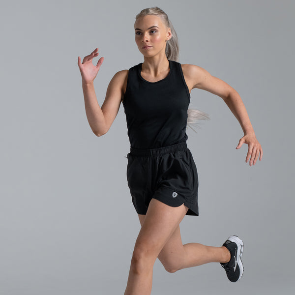 Valour Active Defender Racer Mesh Tank - Black