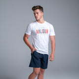 Valour Unisex White Shield Tee