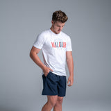 Valour Unisex White Shield Tee