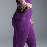 Valour Active Ultimate Brushed Lycra 7/8 Tight - Grape