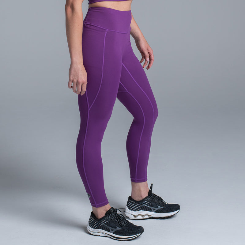 Valour Active Ultimate Brushed Lycra 7/8 Tight - Grape