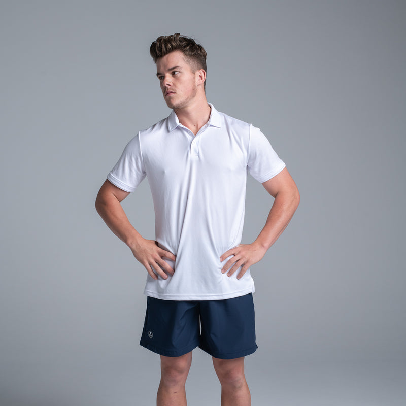 Valour Active Men's White Polo