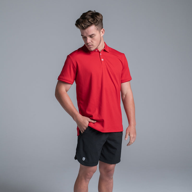 Valour Active Men's Red Polo