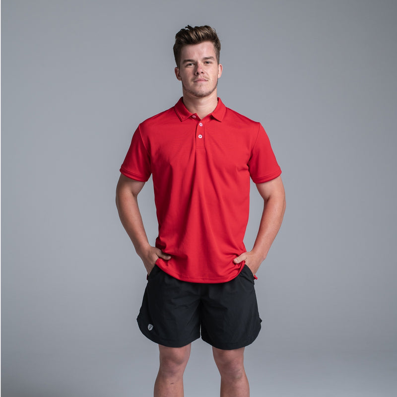 Valour Active Men's Red Polo