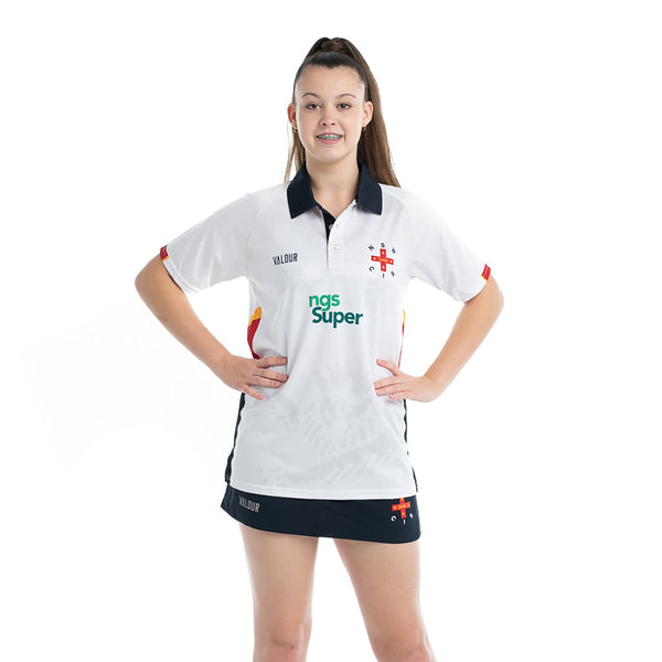 NSW CIS White Numbered Cricket/Softball Rep Polo