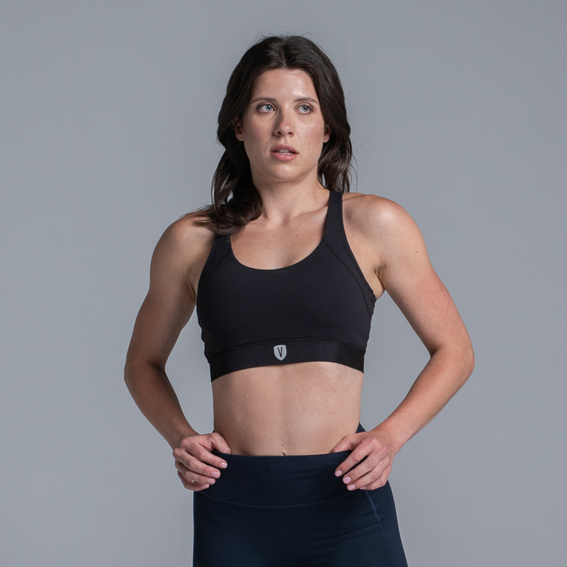 Valour Active Dash Crop Top - Black