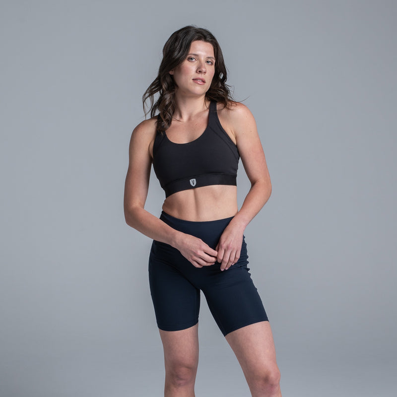 Valour Active Dash Crop Top - Black