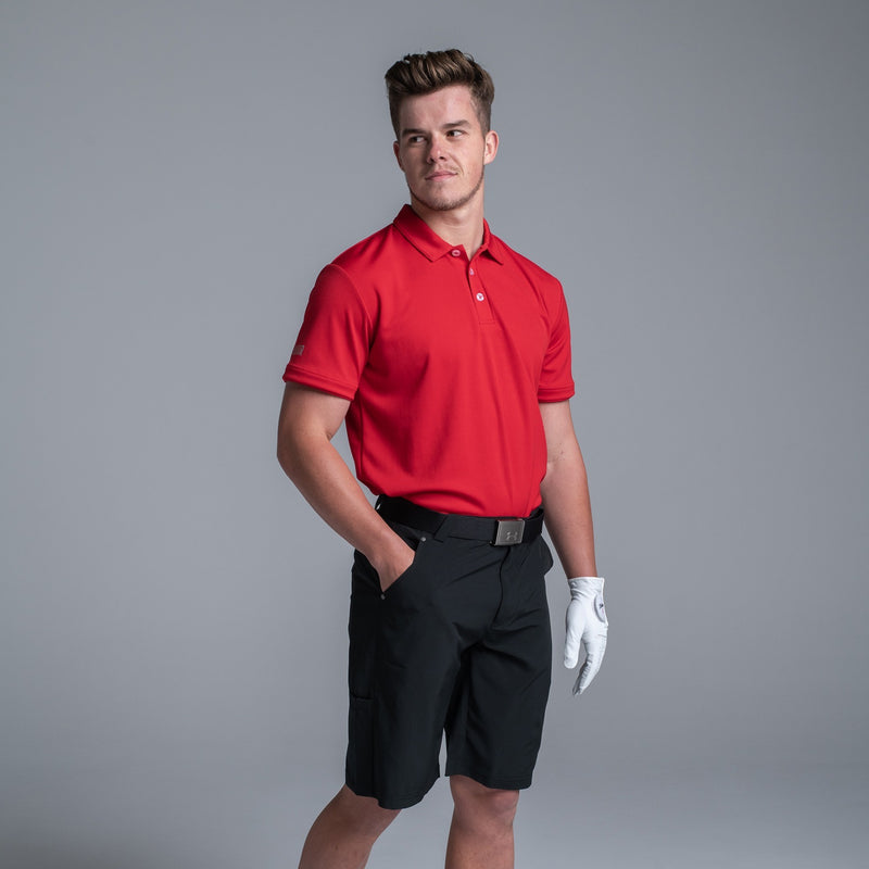 Mens red golf shorts sale
