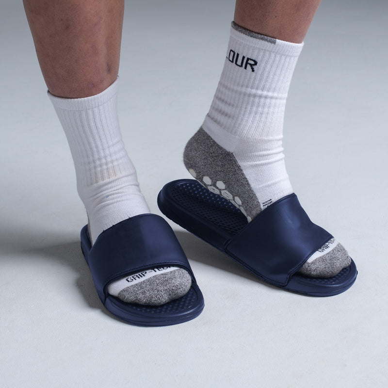 Valour Plain Navy Slides