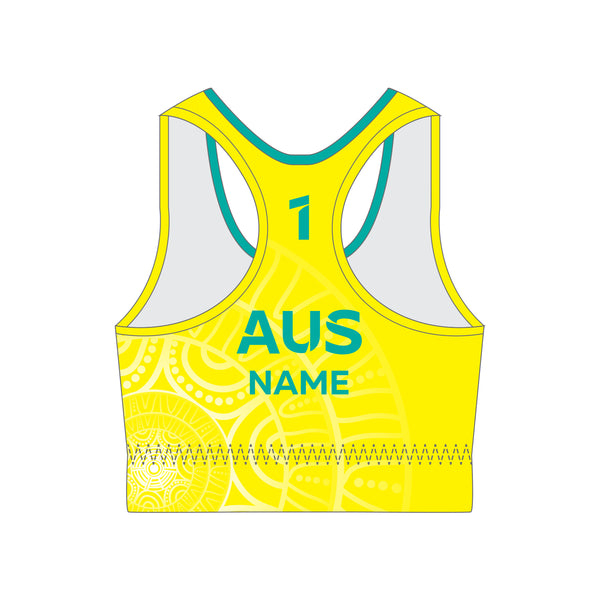 AYCG Women's Competition Beach Volleyball Crop Top - Yellow