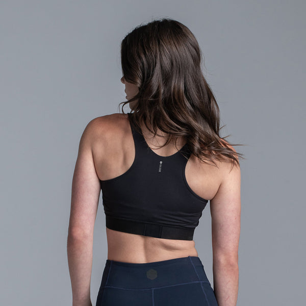 Valour Active Dash Crop Top - Black