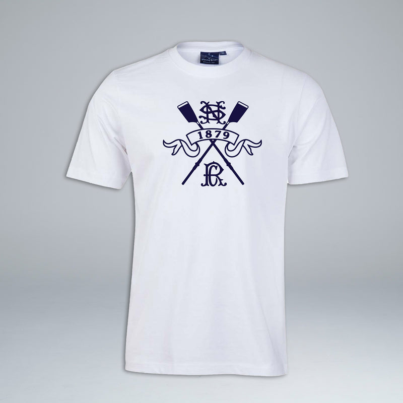 North Shore Rowing Club Unisex White Cotton Tee