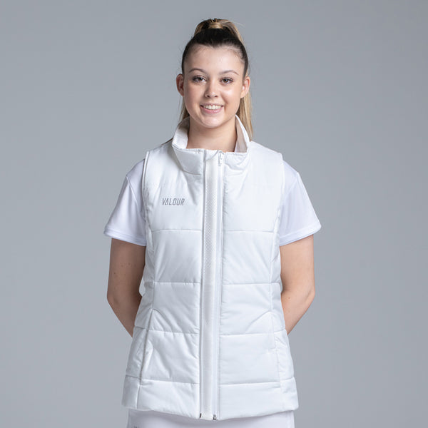 Valour Active Women's Summit Puffer Vest - White