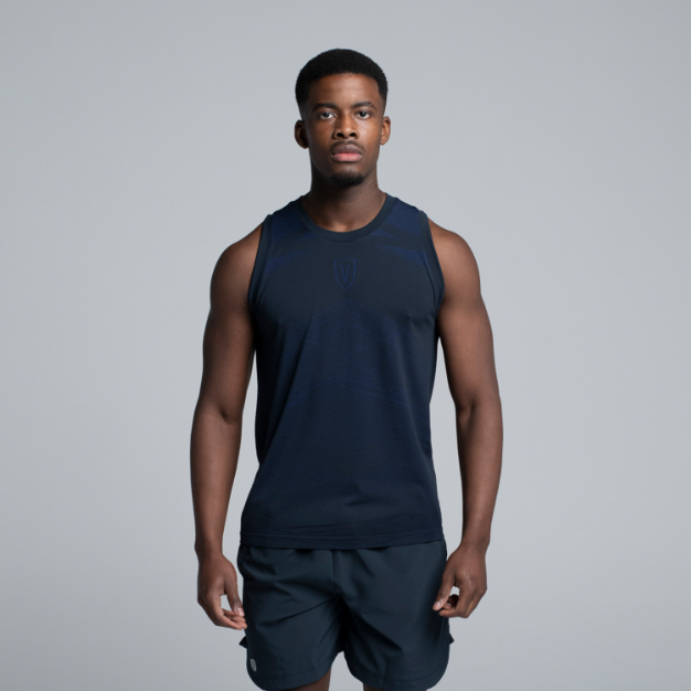 Valour Active V-Knit Singlet - Ink