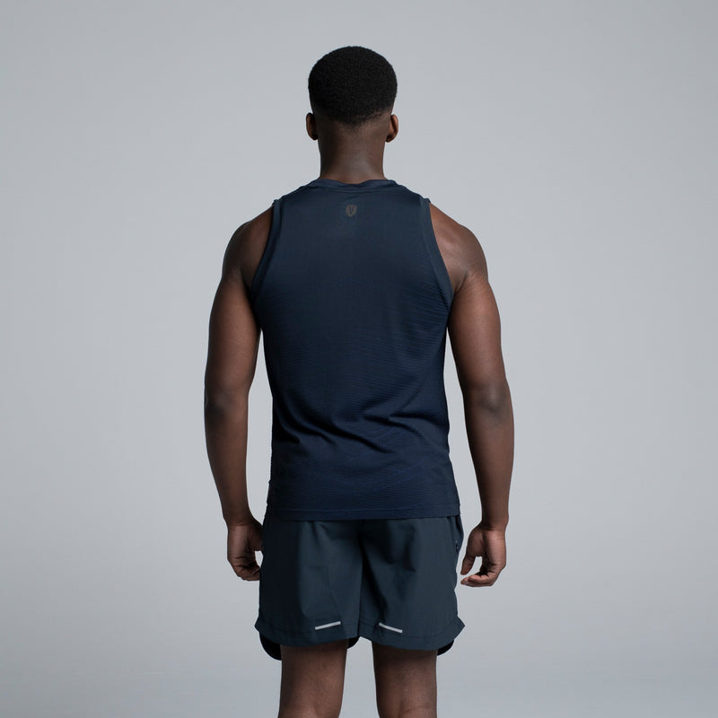 Valour Active V-Knit Singlet - Ink