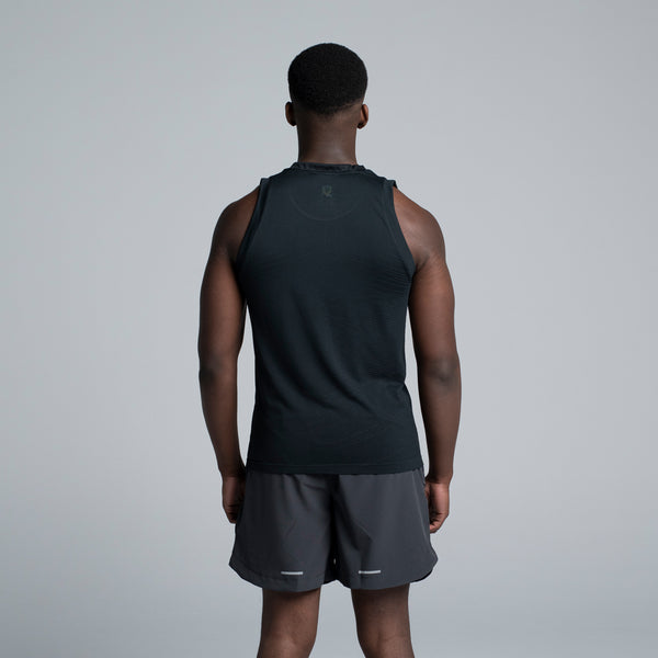 Valour Active V-Knit Singlet - Black