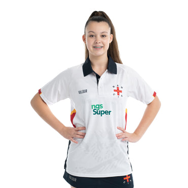 NSW CIS White Numbered Cricket/Softball Rep Polo