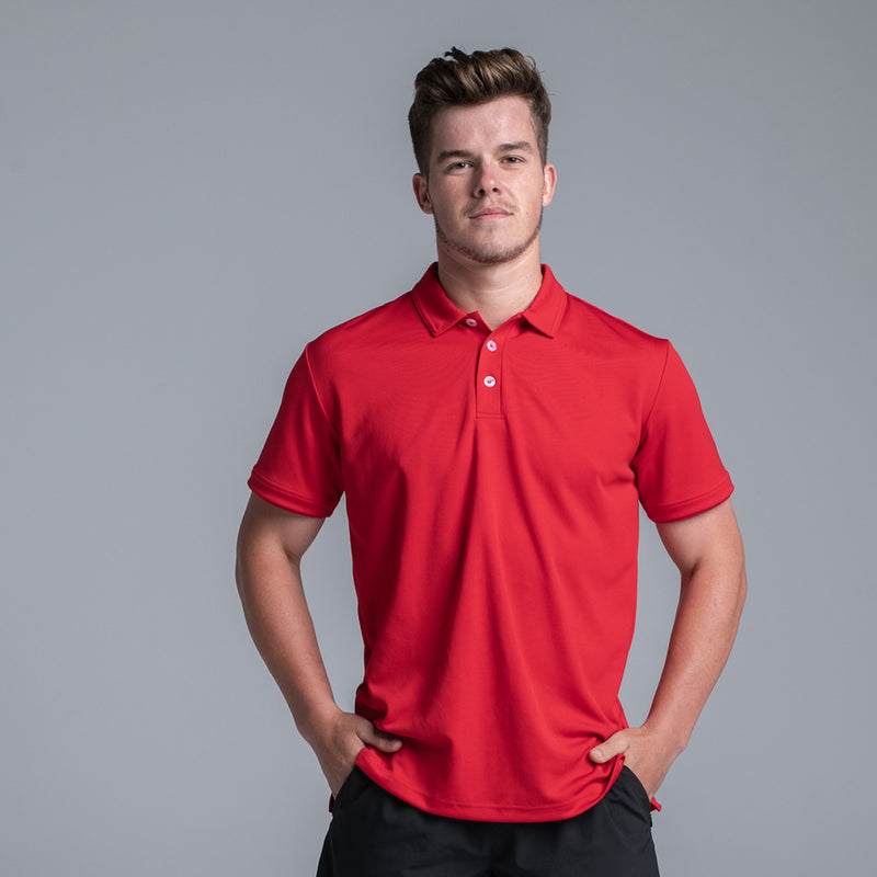 Valour Active Men's Red Polo