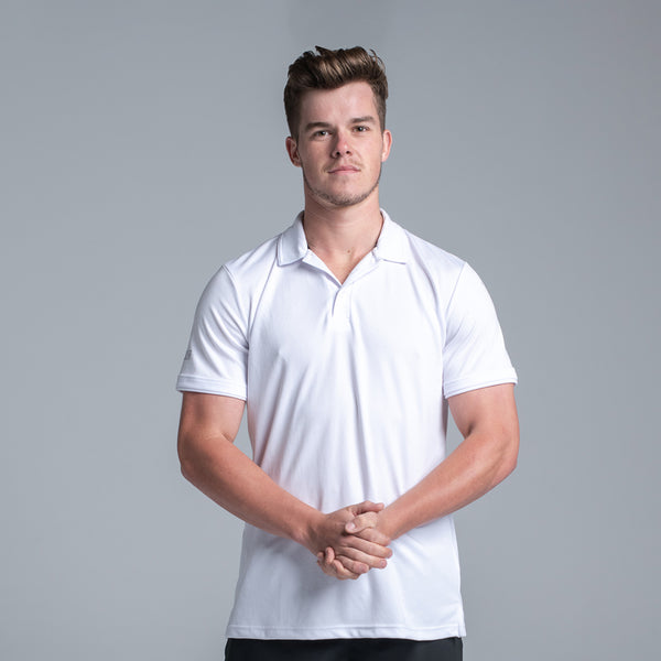 Valour Active Men's White Polo