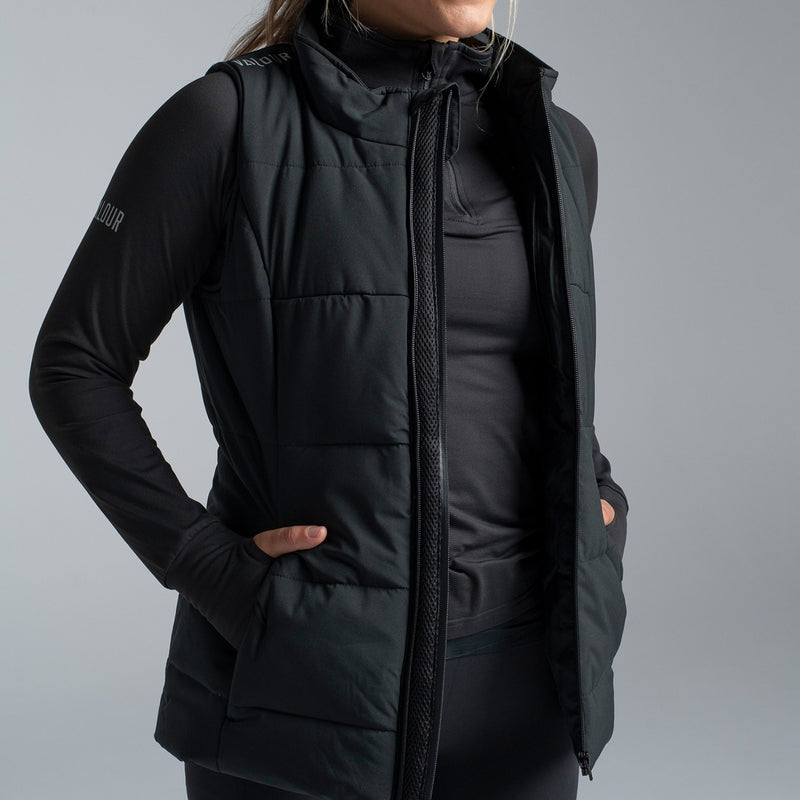 VALOUR ACTIVE WOMEN'S SUMMIT PUFFER VEST - BLACK