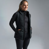 VALOUR ACTIVE WOMEN'S SUMMIT PUFFER VEST - BLACK