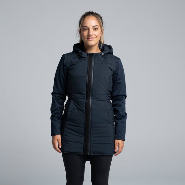 Valour Active Women's Summit Long Puffer Jacket - Ink