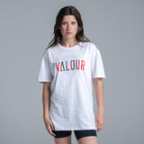 Valour Unisex White Shield Tee