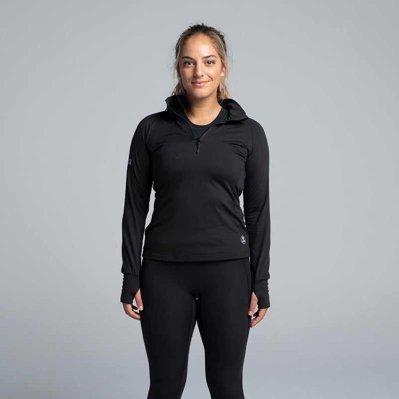 Valour Active Sprint Half Zip Top-Black