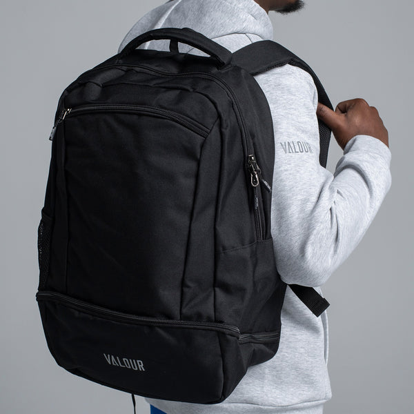 Valour Medium Black Backpack