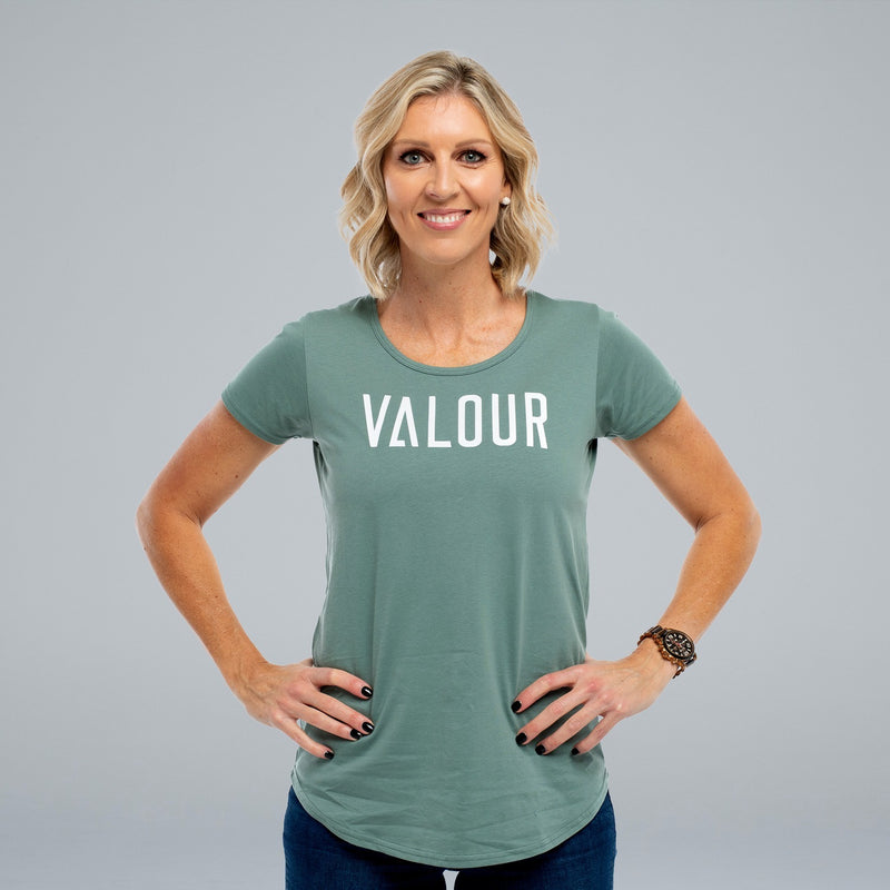 Valour Brand Tee-Sage
