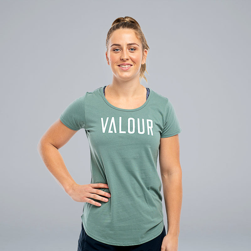 Valour Brand Tee-Sage