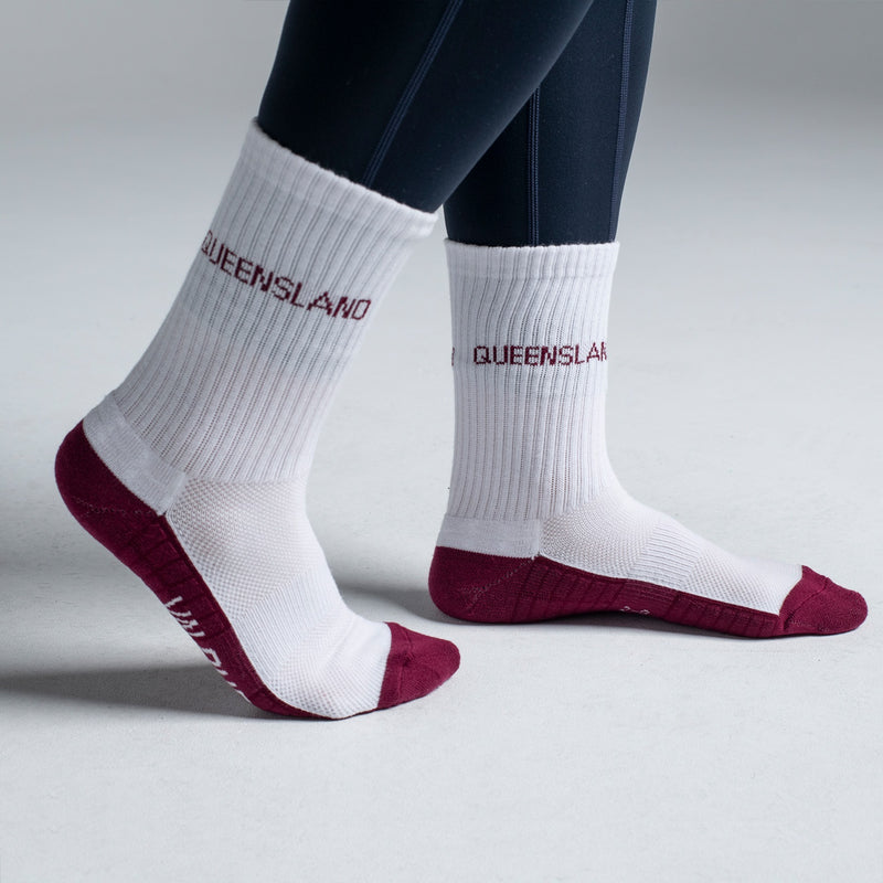 Netball QLD Crew Socks