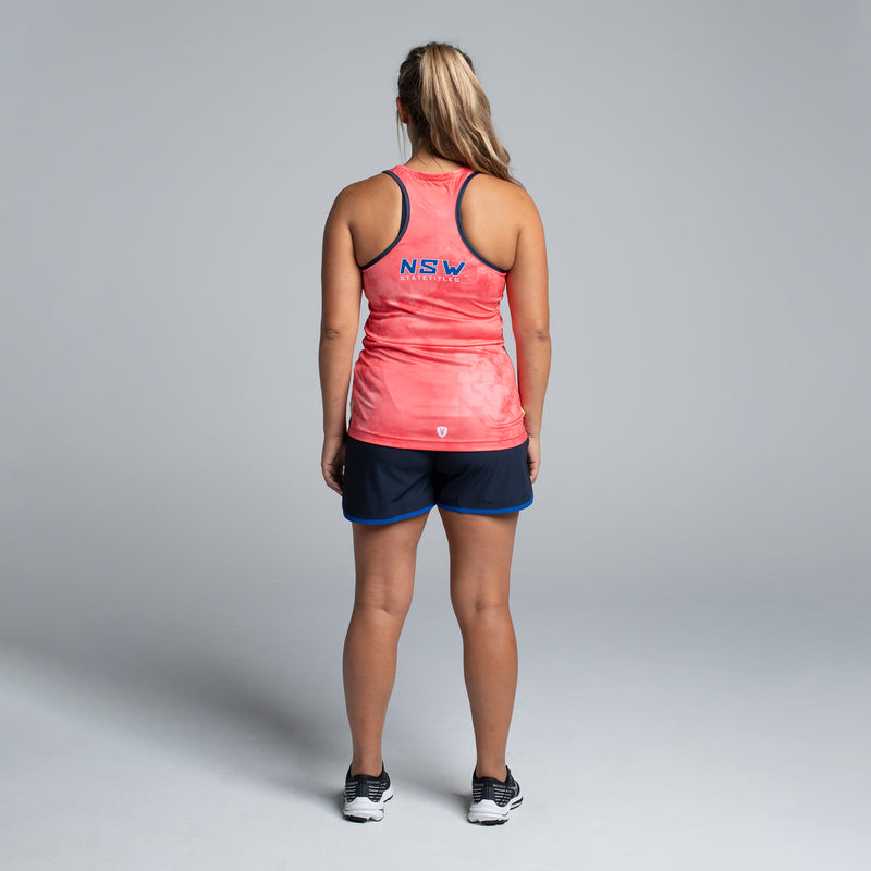 Netball NSW State Titles Training Singlet - Coral