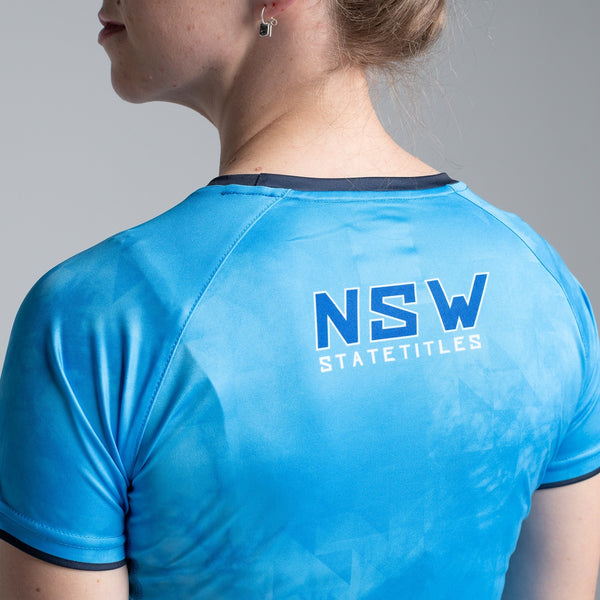 Netball NSW State Titles Training Tee - Light Blue