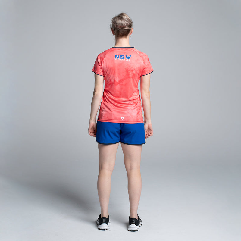 Netball NSW State Titles Training Tee - Coral