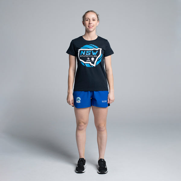 Netball NSW State Titles Stamp Tee - Navy