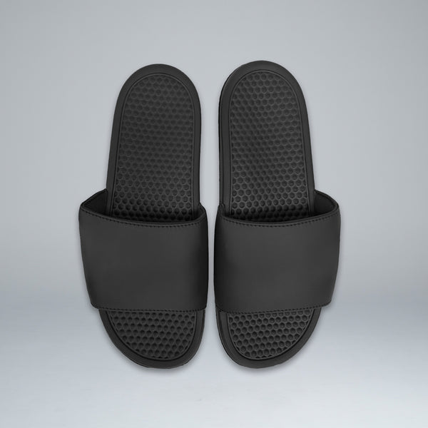 Valour Plain Black Slides