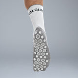 Valour Active Tech Grip Crew Sock - White & Black