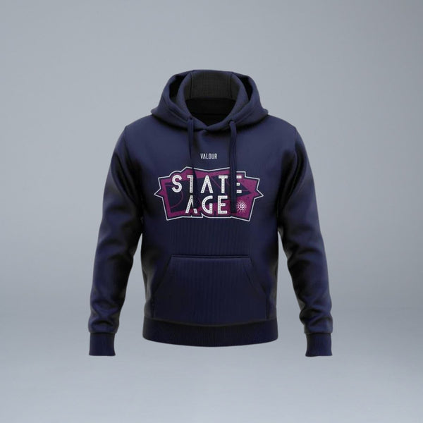 Netball QLD State Age Hoodie Navy